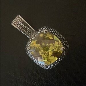 Premier Design Silver Pendant & Faceted Citrine! Gorgeous!